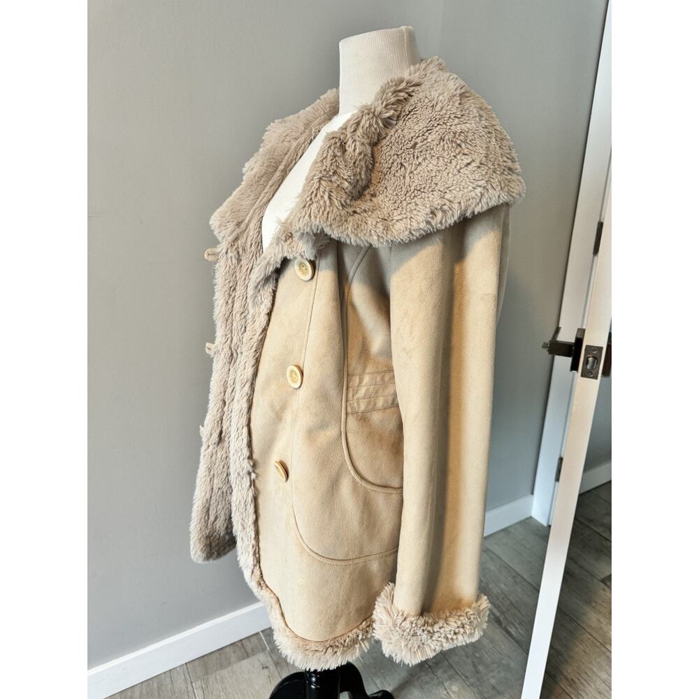 Jones New York Faux Shearling Coat - Size L - Ultra Soft + Stylish